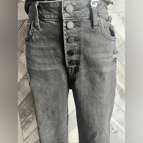 JBD  DOWNTOWN CROP BUTTON EXPOSED JEANS SIZE 27 - Picture 9 of 15